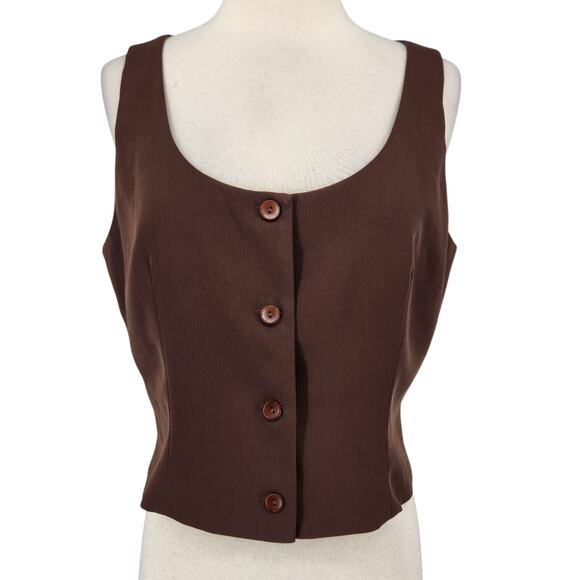 SALE Vintage 90s Y2K Harve Bernard Sleeveless Vest Clueless Preppy Charmed 8 - Picture 1 of 5